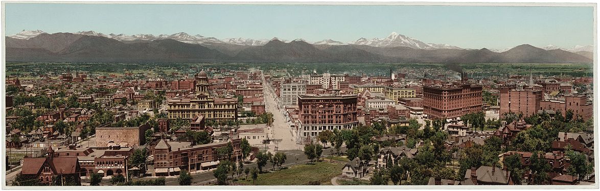 Denver in 1898 (created by William Henry Jackson; restored and nominated by Bammesk)