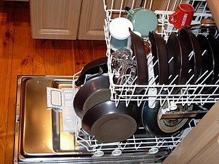 <span class="mw-page-title-main">Dishwasher</span> Machine that washes dishes automatically