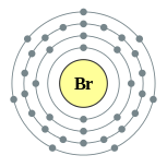 溴的电子層（2, 8, 18, 7）