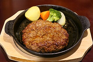 Hamburg steak German patty of ground beef