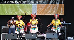 Mahotella Queens, South African female mbaqanga band formed in 1964 performing in Germany in 2010.