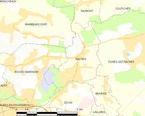 Poziția localității Râches