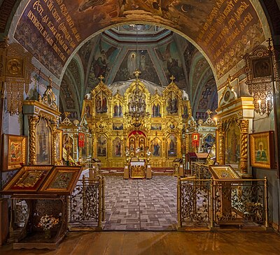 Interior of the Ciuflea monastery, Chișinău, Moldova.