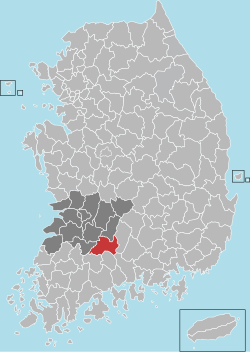 Location in South Korea