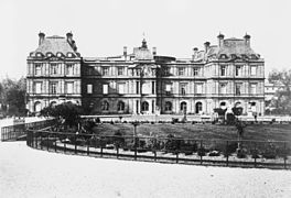 Façade du Palais du Luxembourg sous le Second Empire.