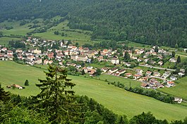 Sonvilier village from the ruins of Erguel Castle