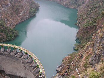 The "Jung Hua" Dam on the "Da Han" River in Taoyuan County, Taiwan