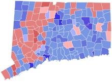 2010 United States Senate election in Connecticut results map by municipality.svg