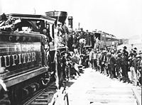 May 10, 1869, Celebration of completion of the Transcontinental Railroad