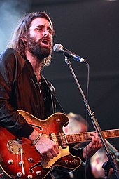 Andrew Wyatt performing live with Miike Snow in Los Angeles, California