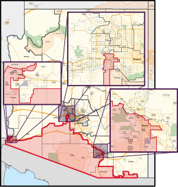 Map of Arizona's 7th congressional district