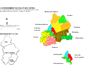 Arondismentul Dole în cadrul departamentului Jura