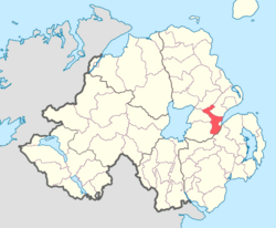 Location of Belfast Upper, County Antrim, Northern Ireland.