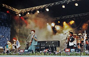 Big Country, 1986. L-R: Bruce Watson, Stuart Adamson, Tony Butler and Mark Brzezicki.