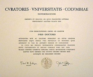 <span class="mw-page-title-main">Juris Doctor</span> Graduate-entry professional degree in law