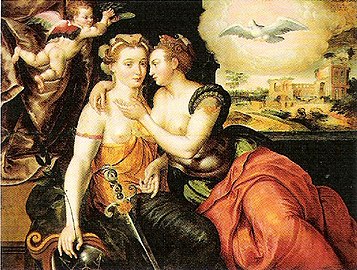 Der Kuß von Gerechtigkeit und Friede, Antwerp, c. 1580