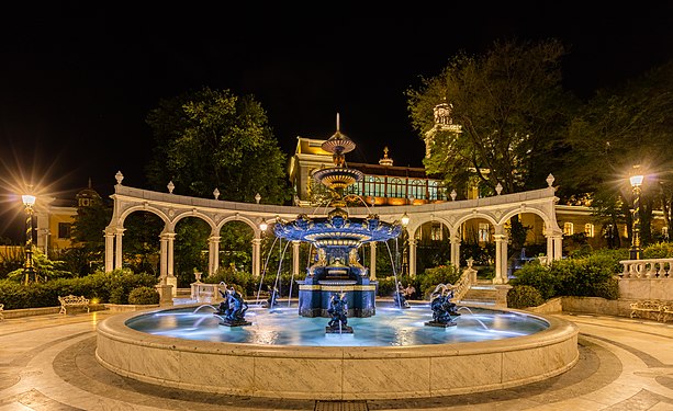 Fountain in center of Baku, Azerbaijan.