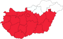 Territory of the Archeparchy of Hajdudorog, excluding the Eparchy of Miskolc and Nyiregyhaza