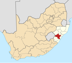 Location in South Africa