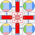 لوح لعبة البارتشيزي (Parcheesi)