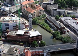 The shot tower from above