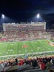 View from the upper deck of SECU stadium at night (2023)