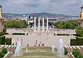 Català: Torres d'accés al recinte de l'Exposició de 1929 (Barcelona), conegudes com les Torres venecianes, obra historicista de Ramon Reventós i Farrerons (1927-29 English: Torres venecianes, two towers at Plaça Espanya in Barcelona, Spain. Español: Torres venecianas This is a photo of a building listed in the Catalan heritage register as Bé Cultural d'Interès Local (BCIL) under the reference 08019/1758.