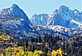 Clyde Spires centered. Picture Peak to right. "Donkey Peak" to left.