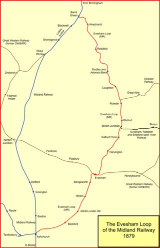 <span class="mw-page-title-main">Evesham loop line</span> Railway line in England