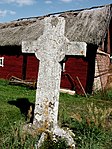 Stone cross at Föra church, Öland, Sweden.