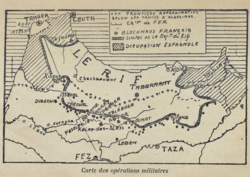 Territory of Spanish Morocco under control of the Rif Republic.