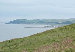 Towards Bennane Head Looking NNE from the edge of Downan Hill, towards Bennane Head and Ballantrae. 2007. Photo: Mary and Angus Hogg