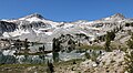 Glacier Peak (left) with parent Eagle Cap (right) from Glacier Lake