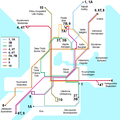 English: Map of the Helsinki tram network Suomi: Kartta ratikkaverkosta