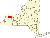 Locatie van Genesee County in New York