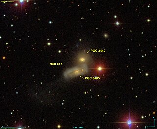 <span class="mw-page-title-main">NGC 317</span> Pair of spiral galaxies in Andromeda