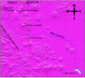 The course of the Lauca River