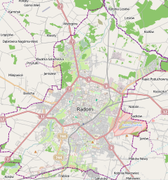 Localização de Radom na Polónia