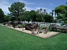 Farm equipment once used at the ranch