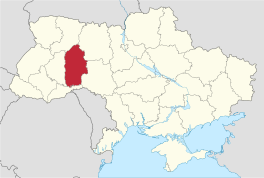 Die ligging van Chmelnitski-oblast in Oekraïne