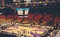 The Toronto Raptors' 1995 to 1999 maple herringbone parquet floor at Maple Leaf Gardens, also used at the Skydome and Copps Coliseum