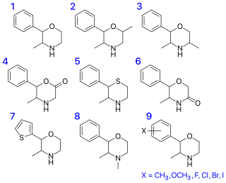 <span class="mw-page-title-main">Substituted phenylmorpholine</span> Class of chemical compounds