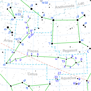 <span class="mw-page-title-main">Gamma Piscium</span> G-type giant star in the constellation Pisces