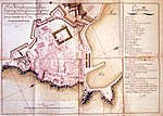 Karta över Antibes 1785