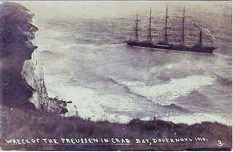 Preussen, stranded in Crab Bay