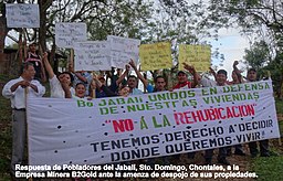 Demonstration i Santo Domingo mot ett guldgruvsbolag