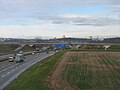 A8 north of Echterdingen looking west: here the new line runs parallel with the autobahn.