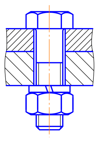 <span class="mw-page-title-main">Bolted joint</span> Mechanical joint secured by a threaded fastener