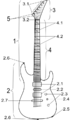 Electric guitar (numbered)