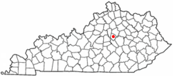 Location of Nicholasville, Kentucky